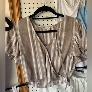Brand new pacsun wrap crop top